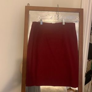 Maroon pencil skirt